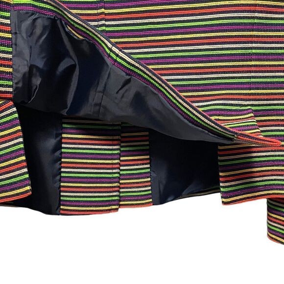 TALBOTS Rainbow Striped Blazer Jacket 12 Petite - Picture 5 of 7